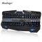 Shenzhen Factory Red Blue Purple Colored USB wired backlit keyboard for gaming