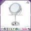 LED lighting modern dressing table mirrors / Round LED desktop makeup mirorr / standing table mirror with lights