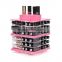 new arrival brand luxury round shape rotatable acrylic lipstick cosmetic display rack wholesale