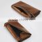 Brown leather man popular long wallet