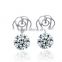 925 sterling silver Rose flower shape hanging newest fashion zircon earring models