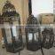 Bronze SET 3 antique moroccan metal lanterns