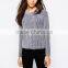 OEM Service Vertical Stripe Sweater Round Neck Long Sleeves Women Hoody Sweater