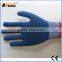 BSSAFETY 21 yarn knitted wrinkle latex working gloves with good quality