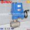 3 pieces thread connection explosion-proof stainless steel motorized ball valve