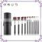 Custom logo goat hair cosmetic brush factory supply 12pcs private label makeup brush set