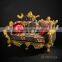 Imperial Noble Furniture Living Room Sofa, Luxury Wood Carved Three Seater Sofa With Gold Painted, British Royal Sofa Couch Set