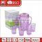 New Fashional Design Plastic Set Water Kettles With 4pcs Cups For Party or Home