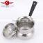 2016 new shape hot in china india stainless steel soup/milk boiling pot sets