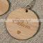 custom bamboo wood laser engraved keyring with logo