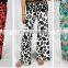 plus size adult/child wide legs yoga long pants, wholesale kids palazzo pants , unique print palazzo pants