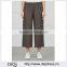 Wholesale Women Apparel Cropped Elasticated Waistband Brown Wid-leg Blend Trousers(DQE0366P)