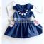 Baby Clothes Wholesale Boutique Sleeveless Stripes Girl Casual Dress With Two Pocket