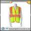 ANSI /ISEA 107-2015 Standard Yellow Orange High Visibility Fluorescent Polyester Ansi Safety Vest