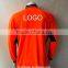 Hi vis safety orange long sleeve printed T/C combined-performance fluorescent polo shirt