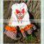 baby thanksgiving outfits turkey pattern shirts chevron ruffle leggings 2pcs kids sets cheap clothes for babies