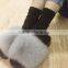 Fashionable 2017 customized size 100% fox fur slippers for ladies