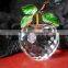 high quality quality crystal Clear apple model for wedding gift