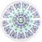 Ombre Mandala Roundie Hippie Mandala Round Tapestry Beach Towel Throw