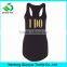 Black Bride Tank Tops Wholesale Rhinestone Women Cotton Vest