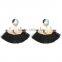 XP-TE-2103 Bohemia Seed Bead Tassel Romantic Magnetic Tassel Earrings for women