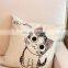2016 Wholesale Cartoon Cat Sofa Printed Pillow Cotton And Linen Cushion Case