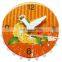 Round promotional plastic hand painted wall clocks for decor