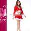 No MOQ Santa Girl Unique Christmas Suits Sexy Red Velvet Christmas Costume