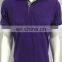 2017 Men's fashion purple polo t-shirt with special design stripped collar