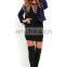 2017 sexy long sleeve black lace up dress for women
