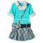 School Girl Skirt, Toddler Girl Beautees Mock- Layered Plaid Skirt Dress with Crossbody Purse