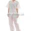 Medical disposable SMS white single use pajamas suit