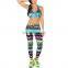 Newest Girls Brushed Pattern Printed Custom 92% Polyester 8% Spandex Leggings