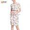 Sleeveless picture print pleated dresses , short design straight dresses for ladies