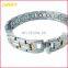 Custom Mens Magnetic Therapy Silver 4 in 1 Permanent Bracelet Stainless Steel Jewelry