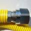 Yellow stainless steel flexible corrugated gas hose