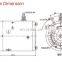 12V 1.6KW Series Wound DC Motor for Treadmill