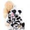 pet dog fleece winter warm coat Clothes cow cartoon Medium-sized dogs clothes
