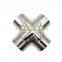 Pipe fitting union 4-way ss304 ss316l cross stainless steel pipe fitting