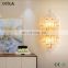 Golden crystal wall lamp LED living room decorative wall lamp