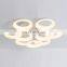 Modern Nine rings shaped acrylic ceiling white Nine round circle ceiling lighting fixture led chandelier light
