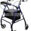rollator walker folding Aluminum Rollator with Footrest and Armrest for elderly people