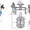 Bundor 150LB pneumatic control actuator DN100 EPDM pneumatic actuated butterfly valve