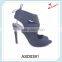 High-class italian fashion back laced high heel women shoes summer sandals shoes 2016