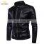 Autumn Winter Men's Casual Zipper Leather Jacket  Men Clothing Slim Long Sleeve Leather Fashion Jacket