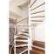 Ornamental indoor steel wood spiral staircases