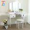 Wood Makeup Vanity Table Luxury Bedroom Furniture Dressers White Wooden Dressing Table
