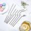 2022 New Arrival Wholesale Stainless Steel Christmas Eco Friendly Reusable Metal Drinking Straws