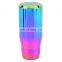 Universal Neo Chrome Car Gear Shift Knob,CNC Aluminum 5-Speed JDM Shift Knob