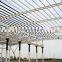 Structural steel warehouse with white fireproof painted steel frame